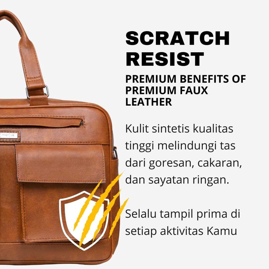 CORDOBA Bag by Manjua. Tas Kerja, Tas Laptop muat 14 inch, Tas Kuliah, Tas Ukuran Besar.