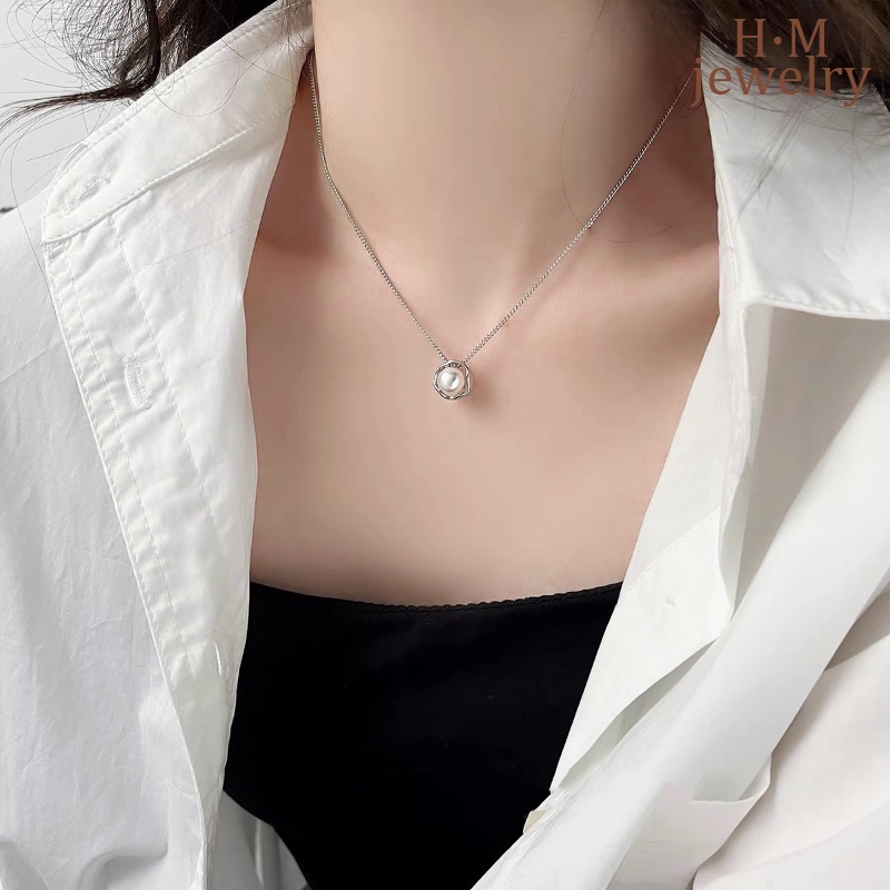 Liontin Kalung Sterling Silver 925 Dengan Mutiara Untuk Wanita 2022