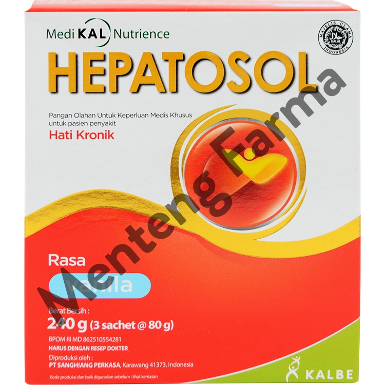 Hepatosol Vanila 240 Gram - Susu Nutrisi Khusus Pasien Gangguan Hati Ringan