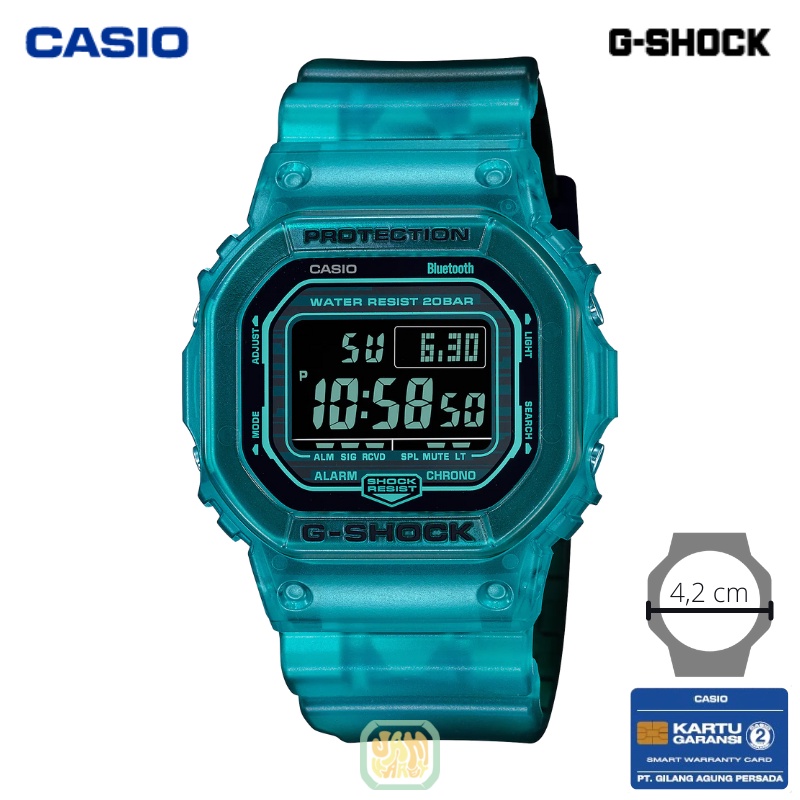JAM TANGAN PRIA CASIO G-SHOCK DW-B5600G-2 ORIGINAL - GSHOCK DWB5600G BIRU TRANSPARAN