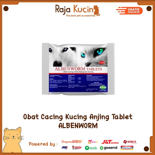 Albenworm tablet obat cacing kucing anjing