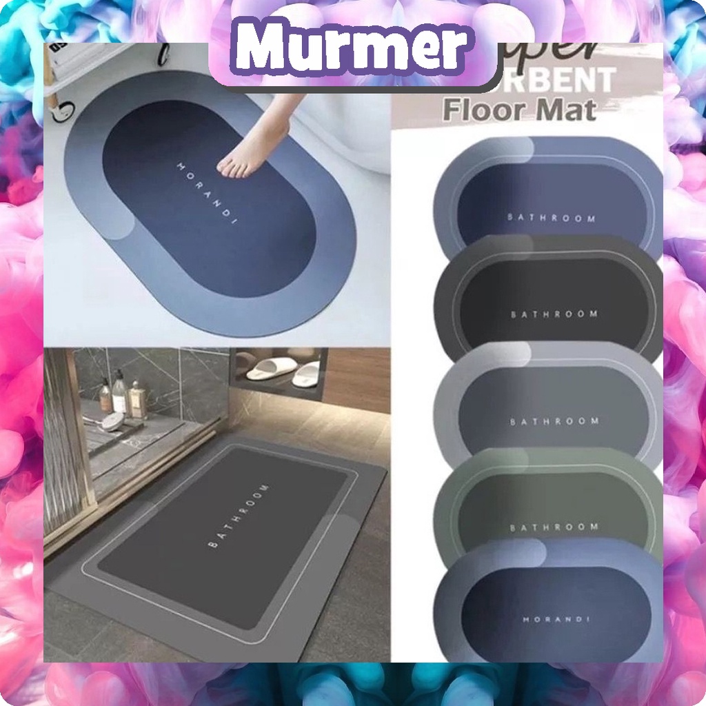 MurmerOfficial Kualitas baik Keset Kaki Nyerap Air Diatomite Anti Slip R802