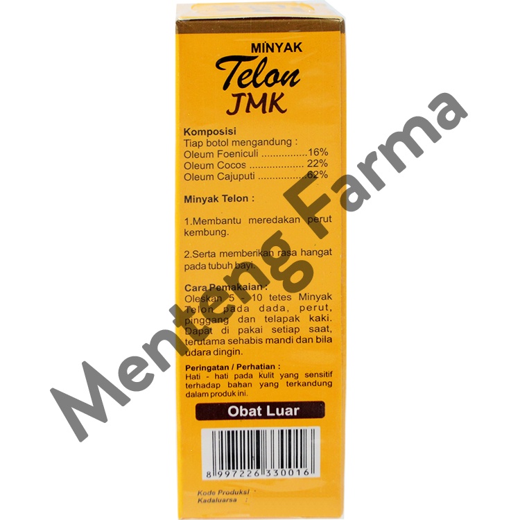 Minyak Telon JMK 60 mL - Telon Original Nyonya Meneer