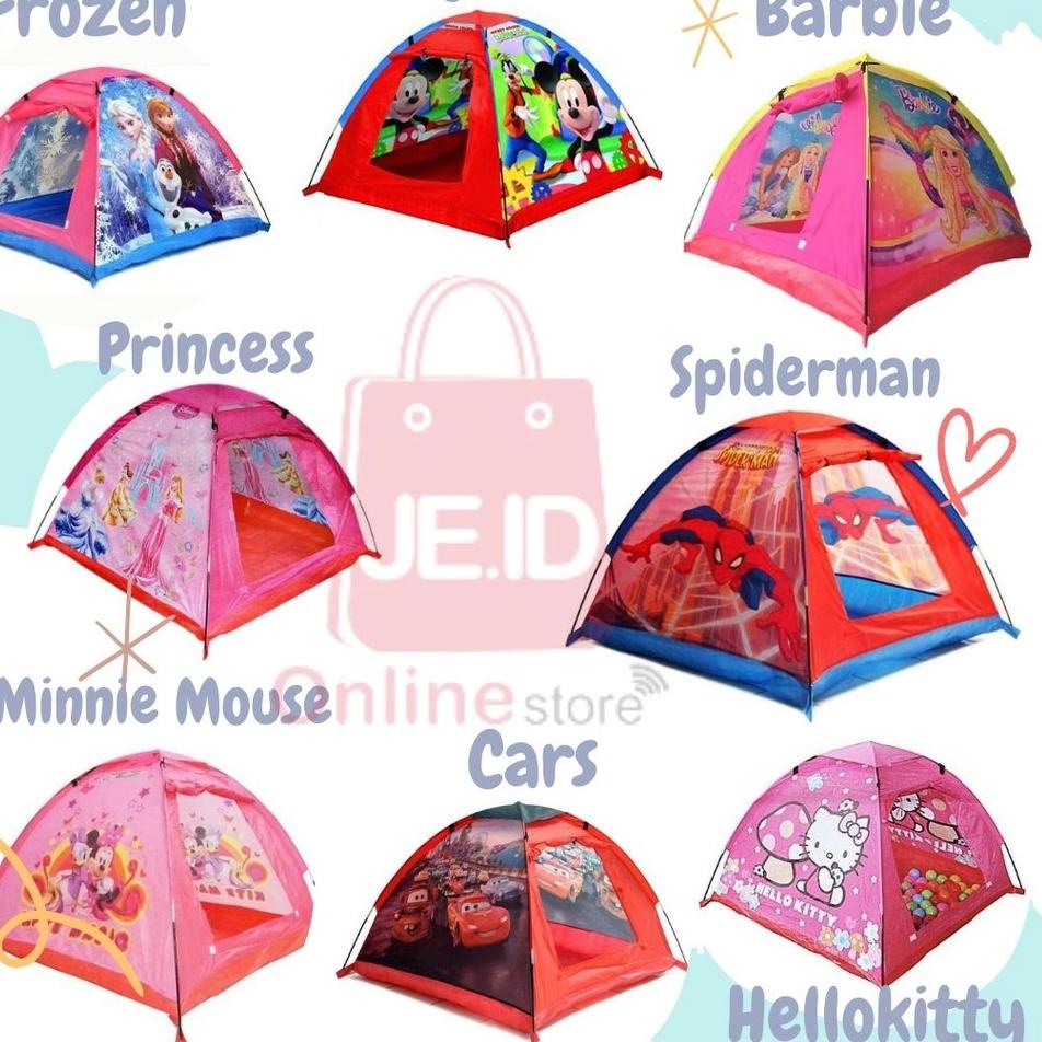 Tenda Camping Anak Karakter Lucu Carton Mainan Rumah Rumahan Mudah Di Bongkar Pasang / Tenda Dome An