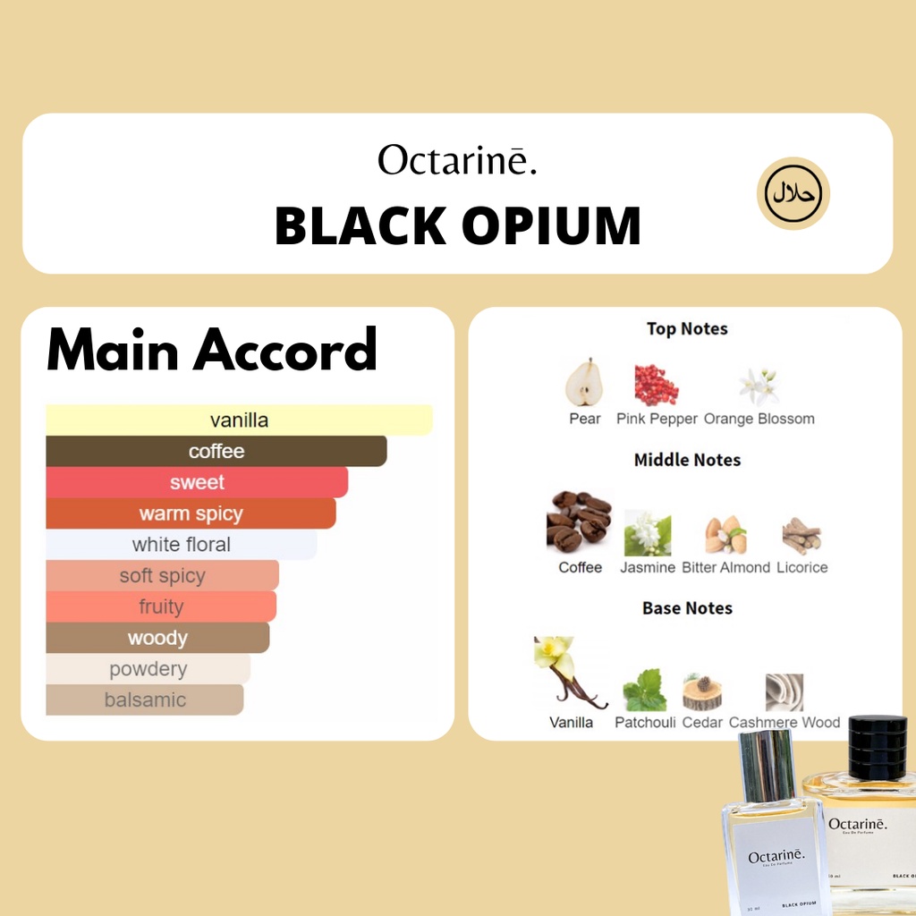 Octarine - Parfum Wanita Pria Tahan Lama Inspired By BLACK OPIUM | Farfum Perfume Parfume Minyak Wangi Cewek Cowok Murah Original