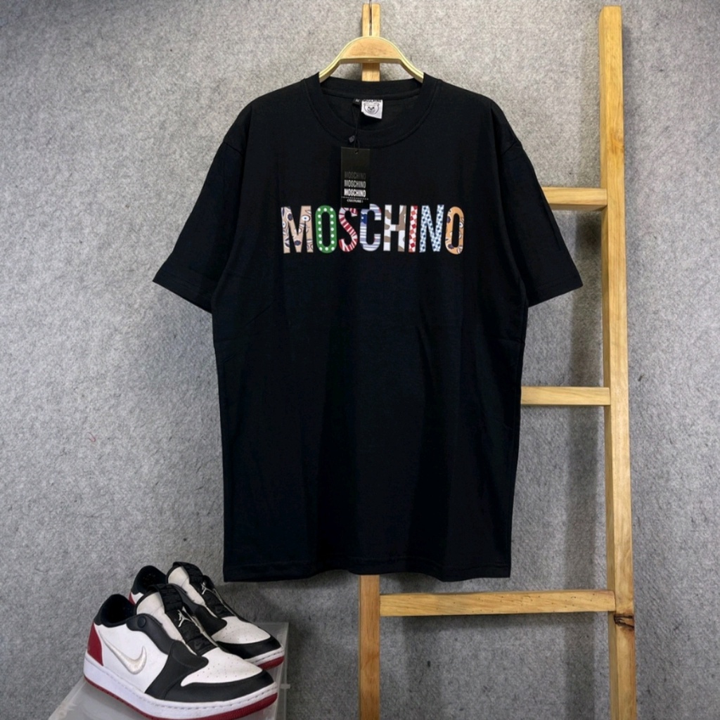 KAOS TSHIRT MOSCHINO LENGAN PENDEK MIRROR FULLTAG