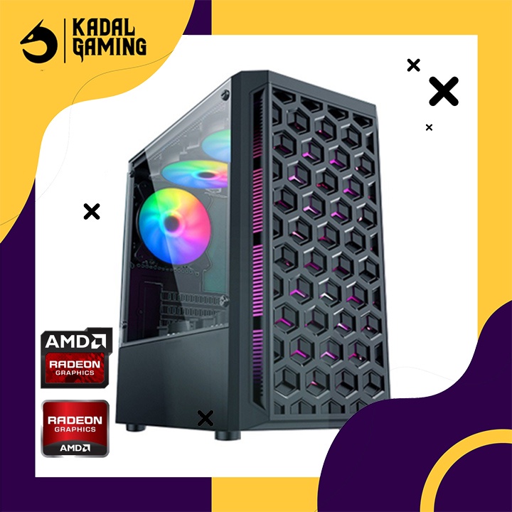 PC RYZEN 5 5600G VGA RADEON 16GB RAM FULLSET SIAP PAKAI GAMING EMULATOR MULTITAB LIVESTREAM