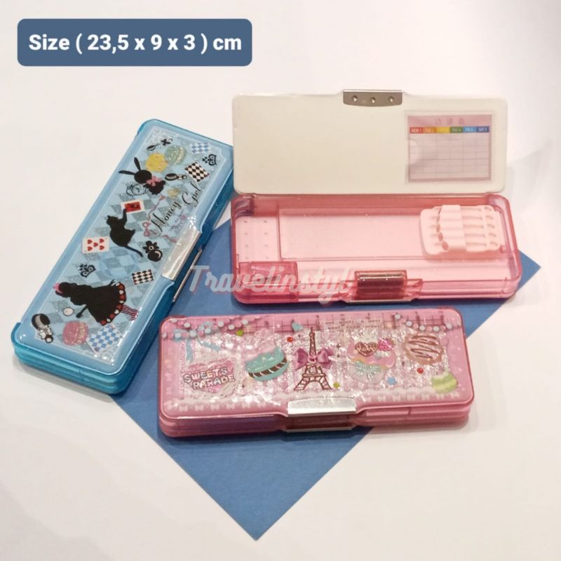 

Tempat Pensil Magnet Glitter Transparan Motif Lucu