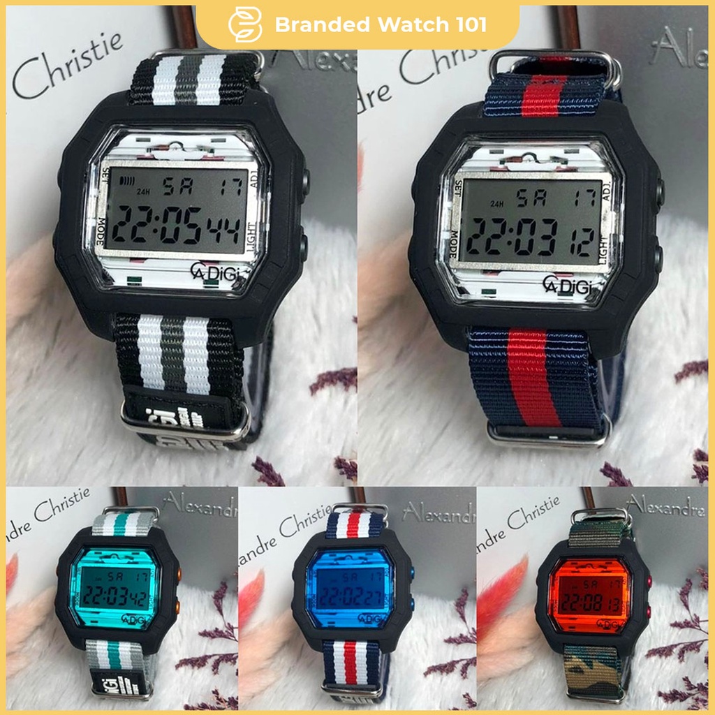ORIGINAL Jam Tangan Alexandre Christie DiGi Kanvas AC 9224 / AC9224 / 9224 Garansi Resmi 1 Tahun,