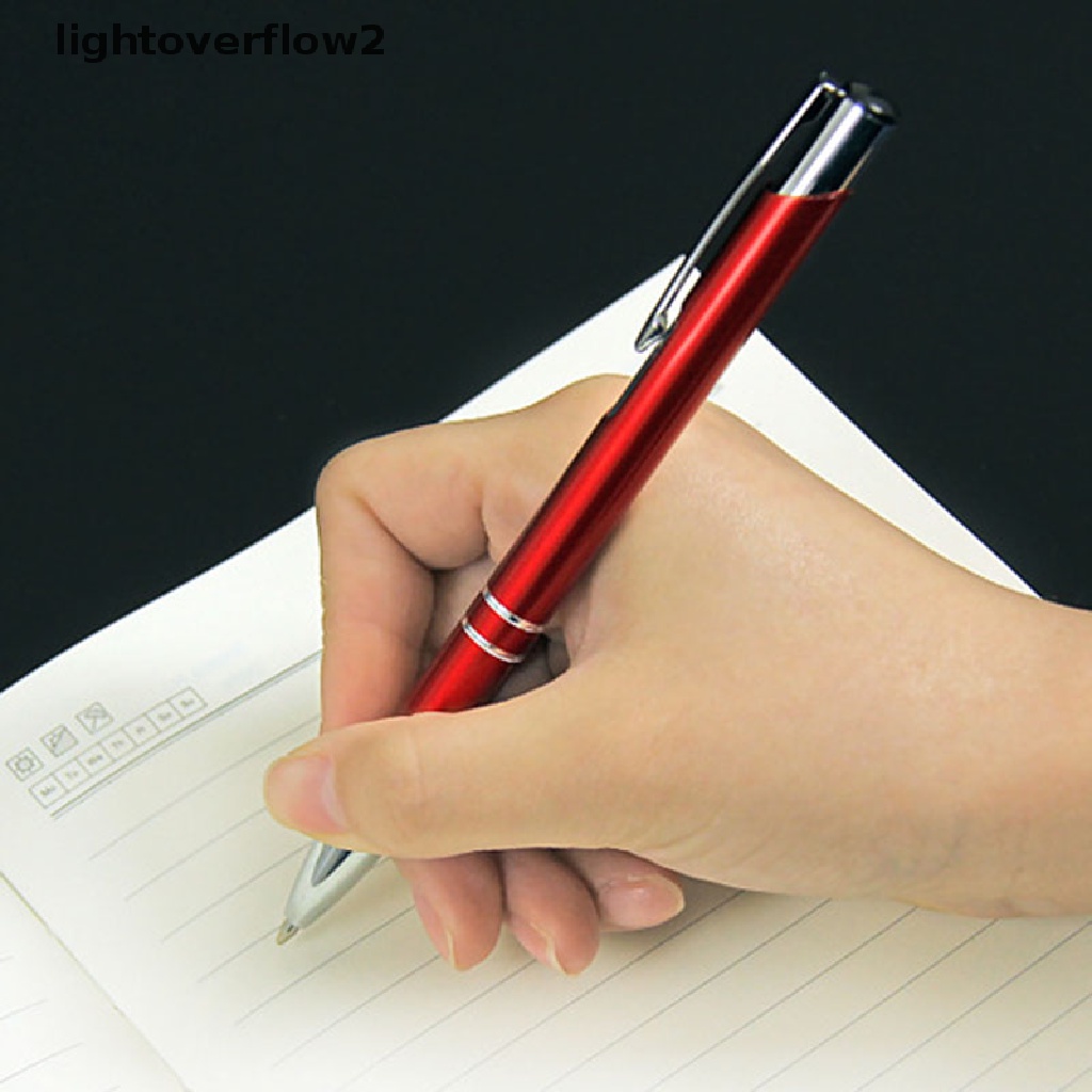 (lightoverflow2) Pulpen metal Retractable Untuk Sekolah / Kantor