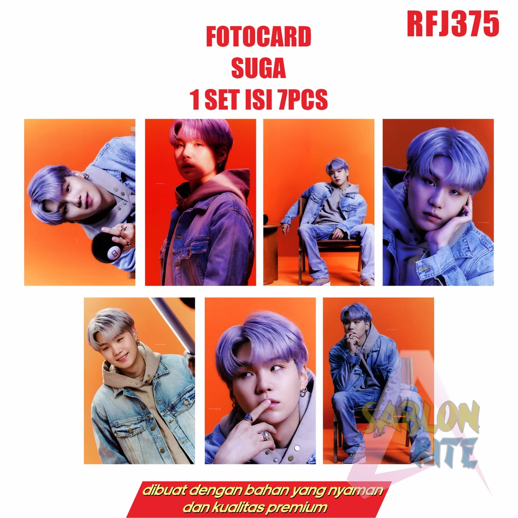 MURAH!!! FOTOCARD SUGA 1SET ISI 7PCS RFJ375