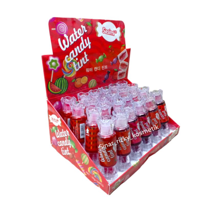 Lip Tint Water Candy Merah Sasimi Per Bok isi 24 pcs