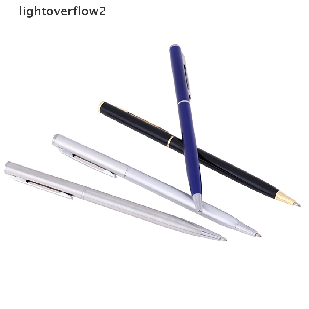 (lightoverflow2) Pulpen Tinta Gel Hitam 1mm Bahan Metal Untuk Kantor / Hadiah