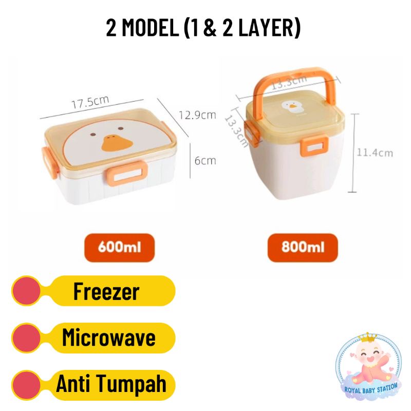 New Kotak Makan Bekal Anak Karakter Premium 2 Seri