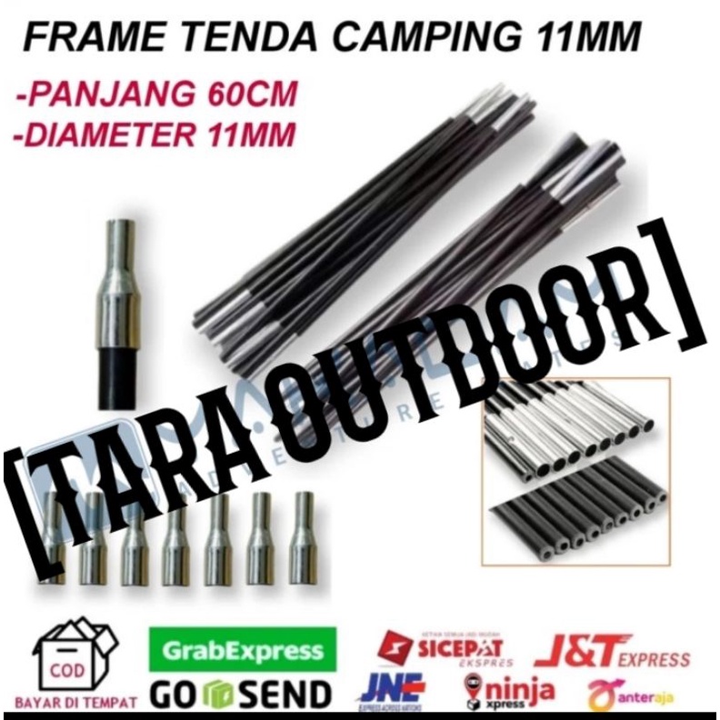 frame fiber 11mm frame tenda camping outdoor