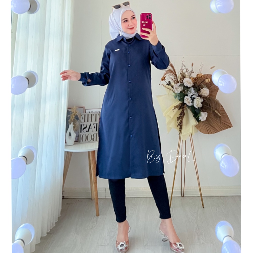 TUNIK BESIC PANJANG WANITA LD110CM/OUTER