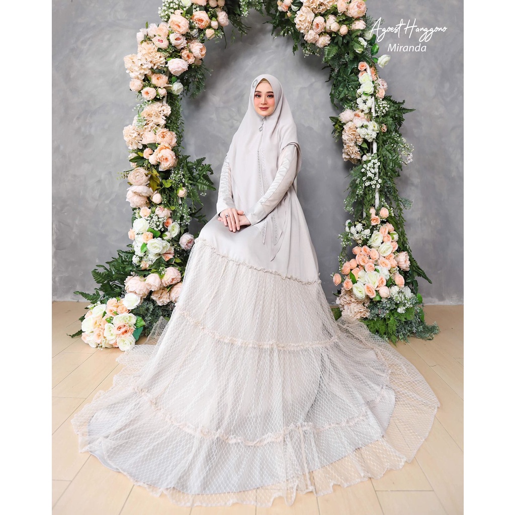 MIRANDA by Agoest Hanggono Gamis Set Khimar Syari Mewah Pesta Elegan Premium ORIGINAL