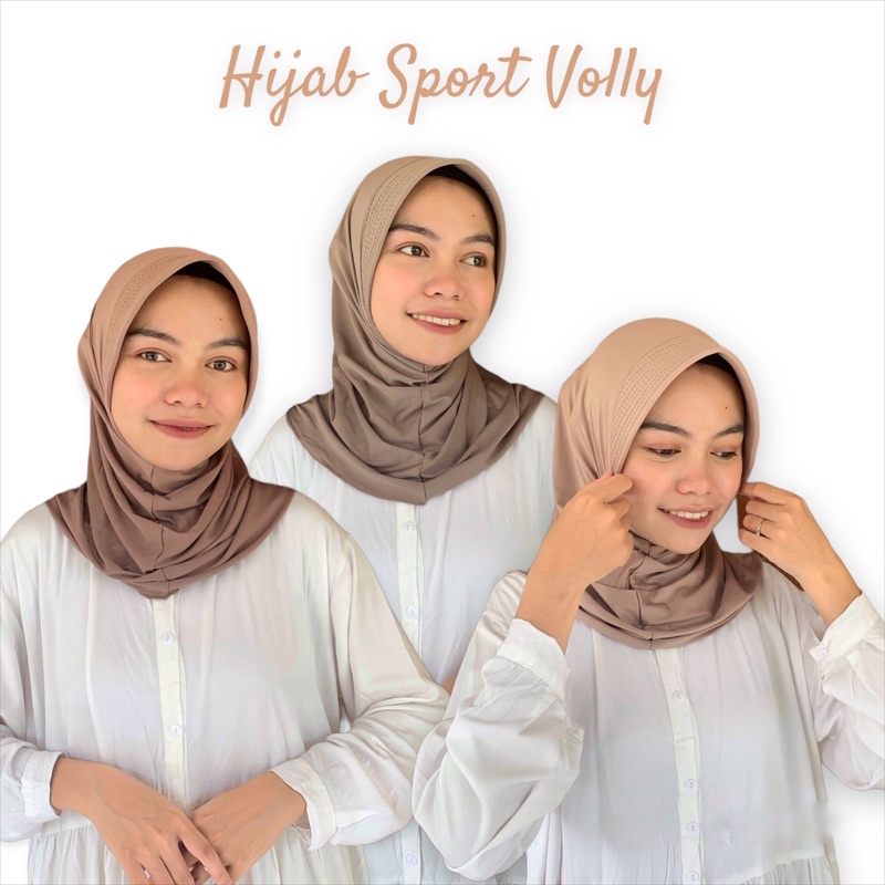 Jual Hijab Sport Volly / Daily Hijab Pendek / Jilbab Olahraga Instan