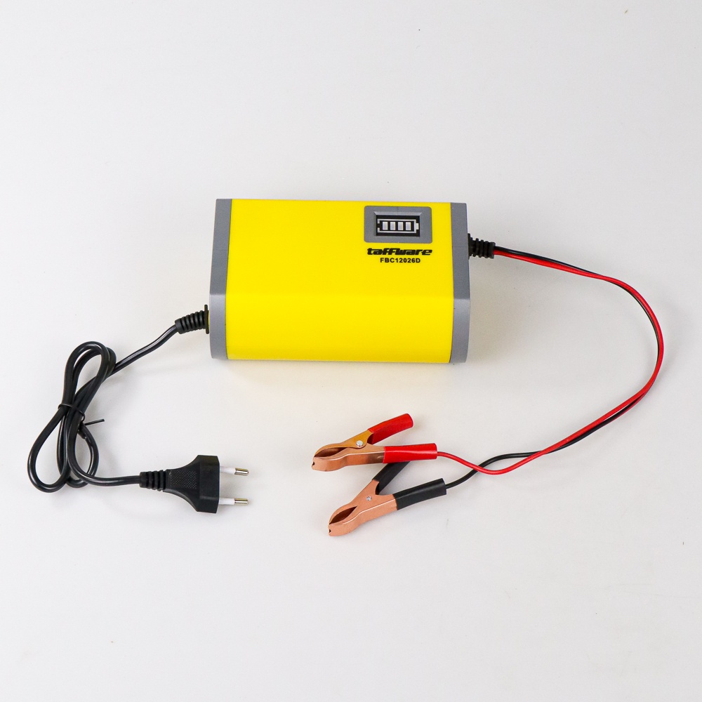 Taffware Charger Aki Portable Motorcycle Car Battery Charger 6A 12V - Yellow - OMRS1BYL