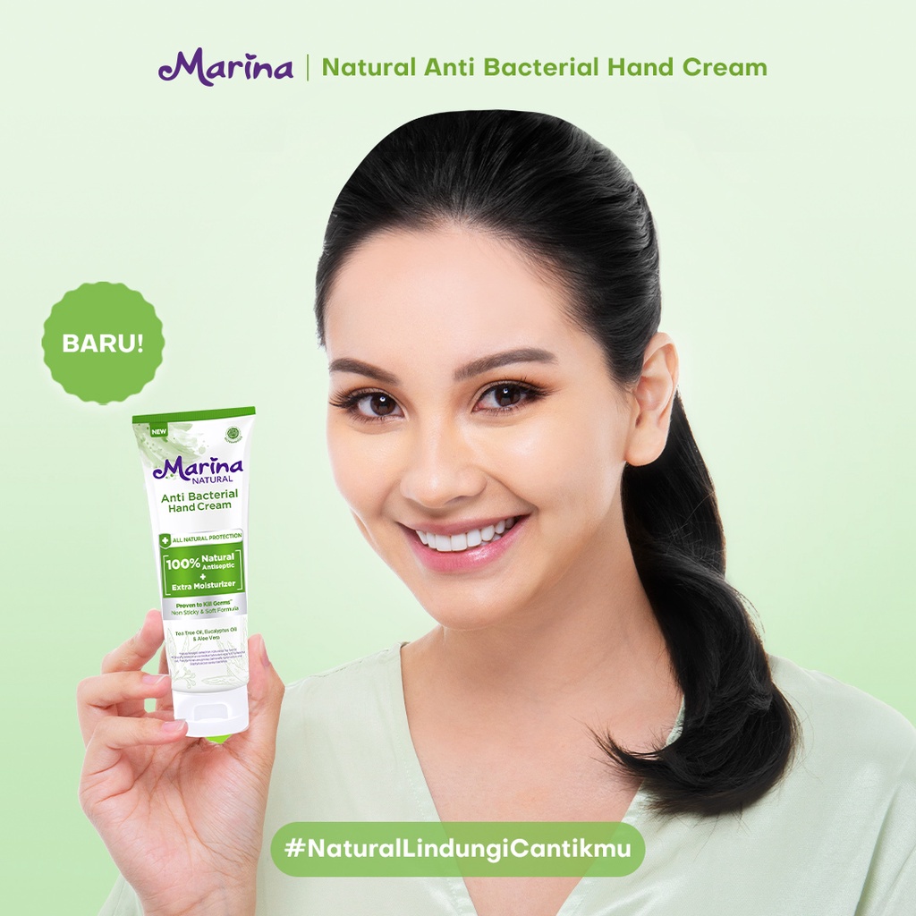 MARINA NATURAL HAND CREAM TEA TREE OIL, EUCALYPTUS OIL &amp; ALOE VERA 50ml