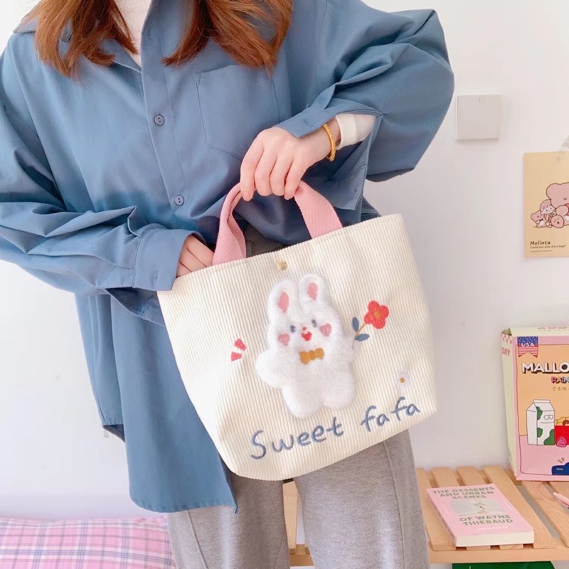 FAFA TOTE BAG PREMIUM CUTE / TAS FASHION LUCU /TAS JINJING / TAS ANAK/ TAS TRAVELING/ TAS JALAN