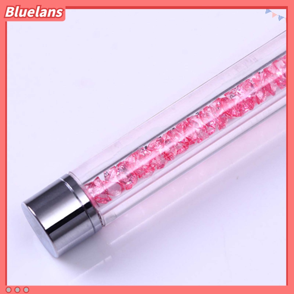 (In Stock) Kacamata Hitam Lensa Warna Warni ♡Kuas Pena Gambar Bubuk Glitter Berlian Imitasi Bentuk Kipas Untuk Nail Art
