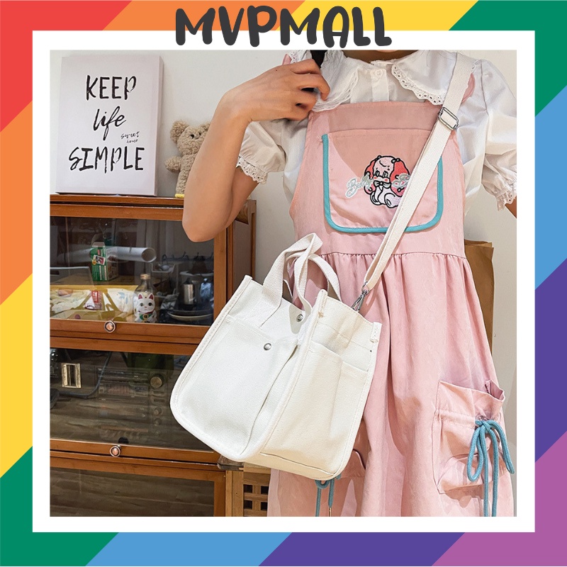 [BISA COD] T9898 Tas Canvas Tas Selempang Wanita Korea Sling Bag Perempuan Tahan Air Stylish