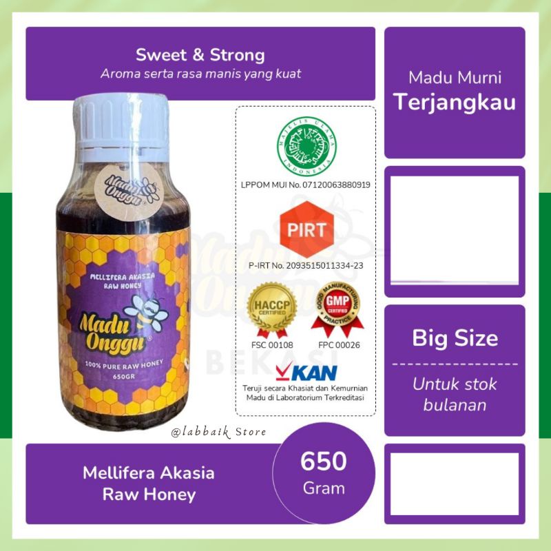 

Madu Onggu Malifera Akasia 650gr