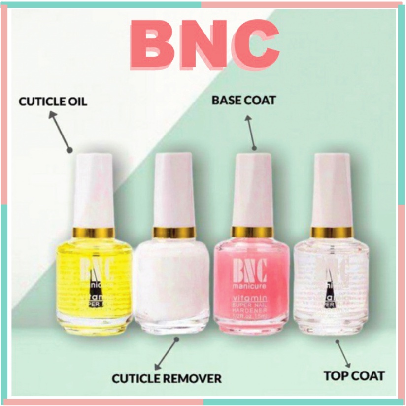 BNC Cuticle Remover Top Coat Base Coat Vitamin Kuku Cuticle Oil