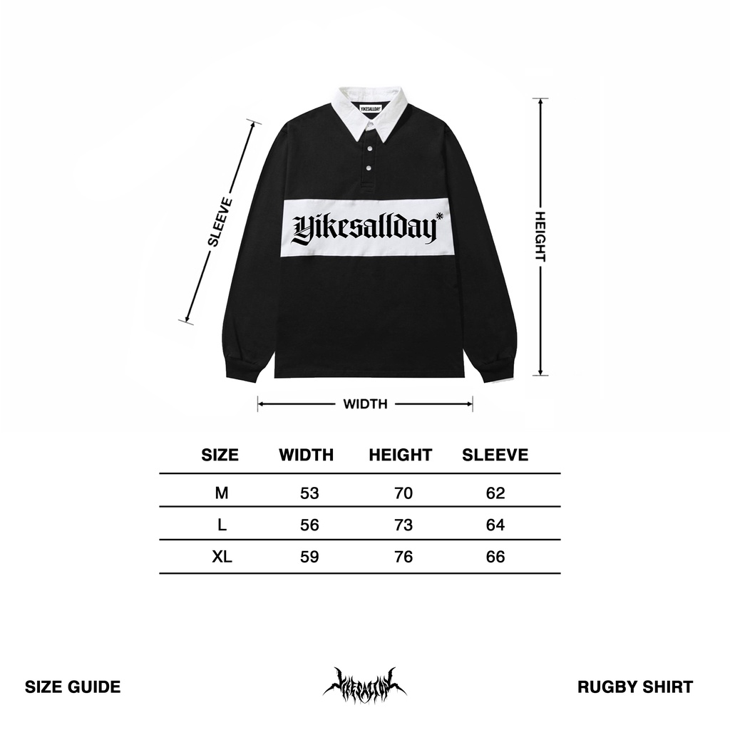 RUGBY SHIRT OVERSIZE | SACH | BLACK | YIKESALLDAY