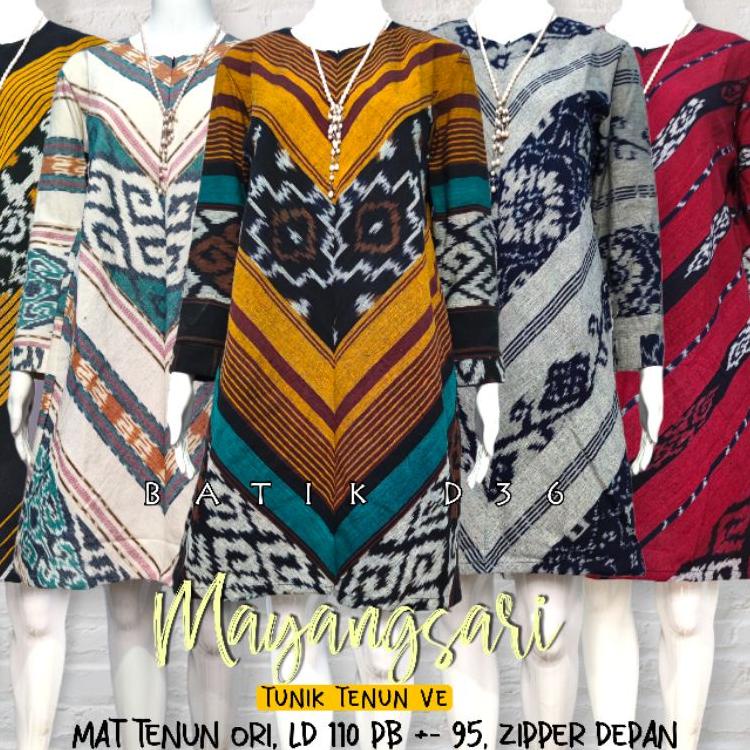 Tunik Tenun Troso asli Mayangsari atasan baju wanita tenun ori  remaja ibu cewek seragam seragaman k