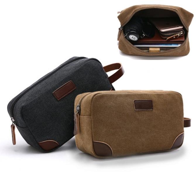 Tas Tangan Pria Handbag model tumi Clutch POUCH KOSMETIK canvas