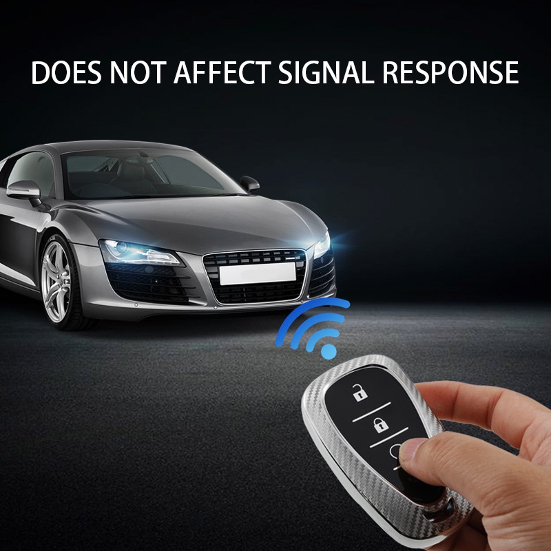 Casing Kunci Remote Mobil Bahan Karbon Fiber Untuk Chevrolet Camaro Cruze Malibu