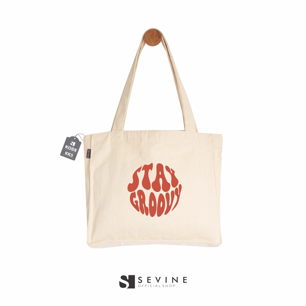 Sevine Totebag Kanvas Tas Wanita Tote Bag Kantong Laptop Kuliah Sekolah Kerja Quotes Aesthetic - KK