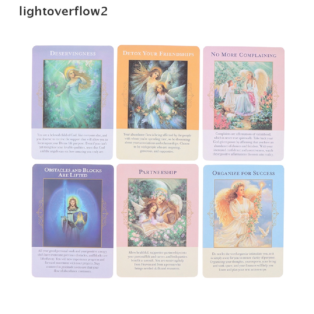 (lightoverflow2) Kartu Tarot Angels of Abundance Oracle Untuk Pesta