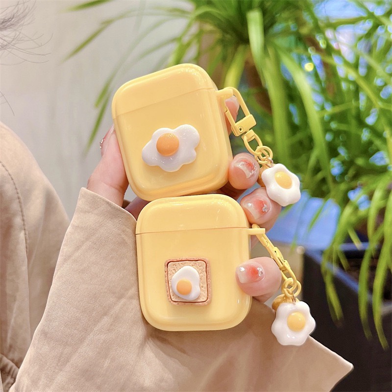 Telur Lucu Lembut Silikon Earphone Case Headphone Shell Kompatibel Untuk Airpod1/2 Cases Compatible Untuk Airpods3 2 1 Pro Capa Funda