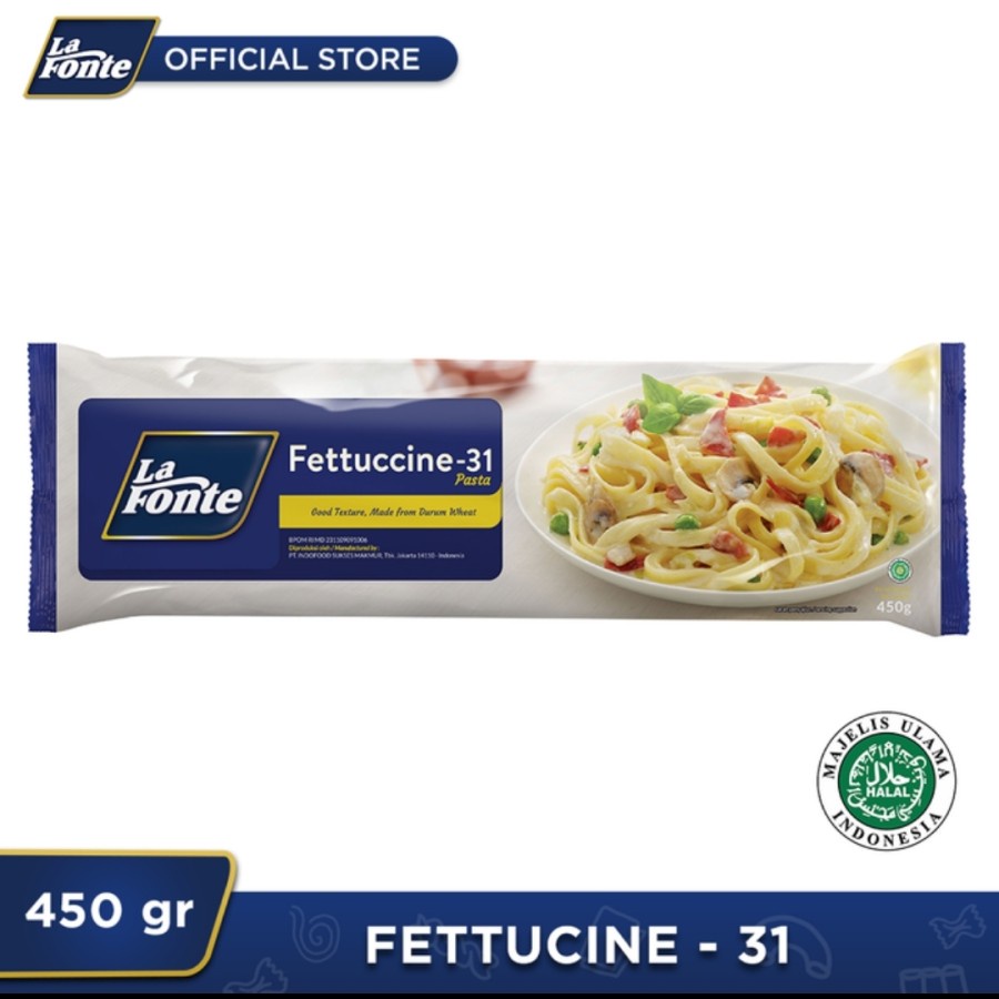 

La Fonte Fettuccine Fetuccini Fetucini 31 / Pasta Siap Masak- 450 Gram