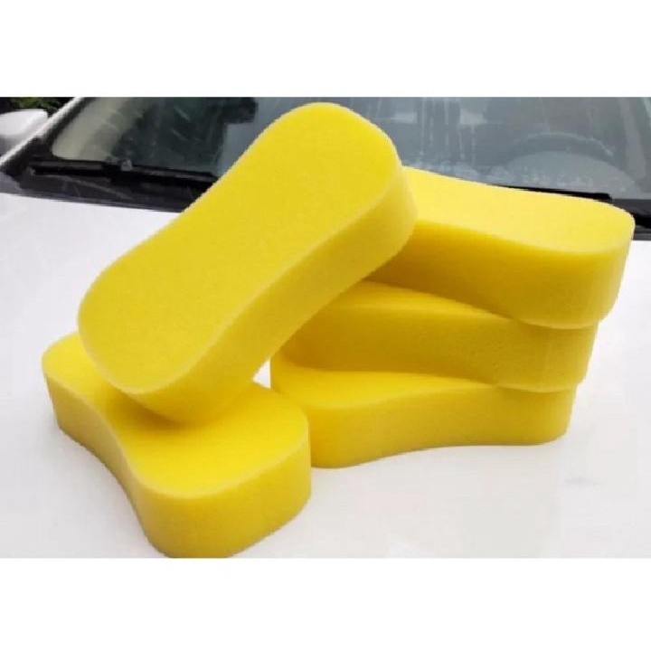 Sponge Busa Cuci Mobil Motor Kuning Busa Foam Wash Tebal Spon