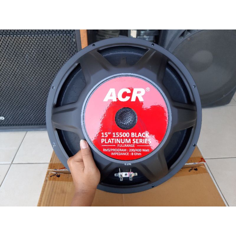 Speaker Woofer 15&quot; 15 inch ACR 15500 Black Platinum Series