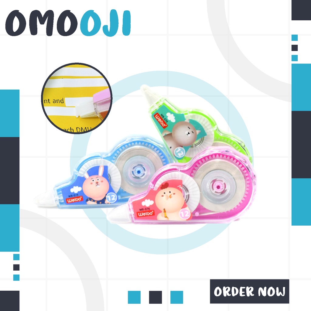 

Omooji - Correction Tape Students Stationary School Supplies 5M Multiple Color S002