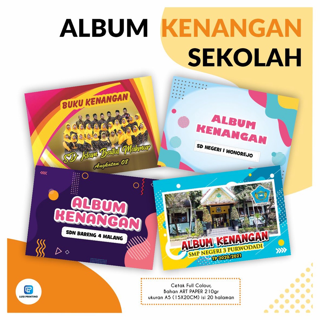 Jual 20 Halaman Cetak Buku Kenanganphotobookalbum Sekolahalbum Fotoyearsbook Buku 2252