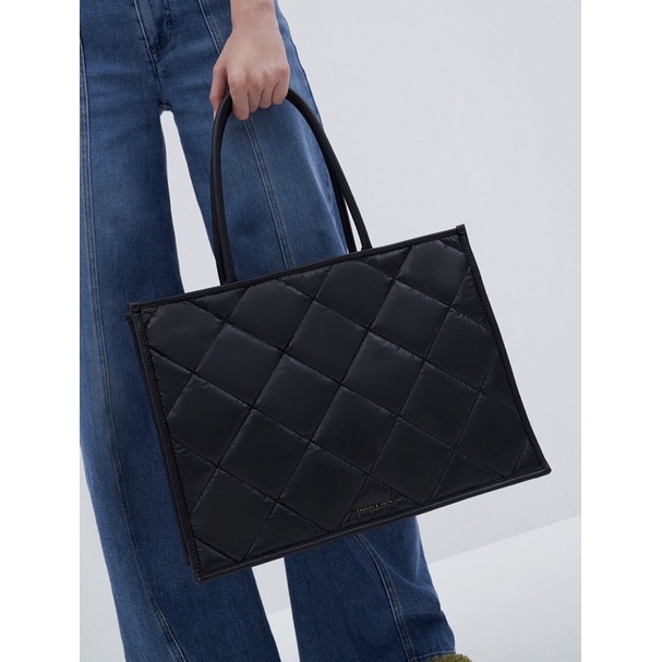 Tas Wanita CK Celia Large Double Handle Quilted Bag - 9032#