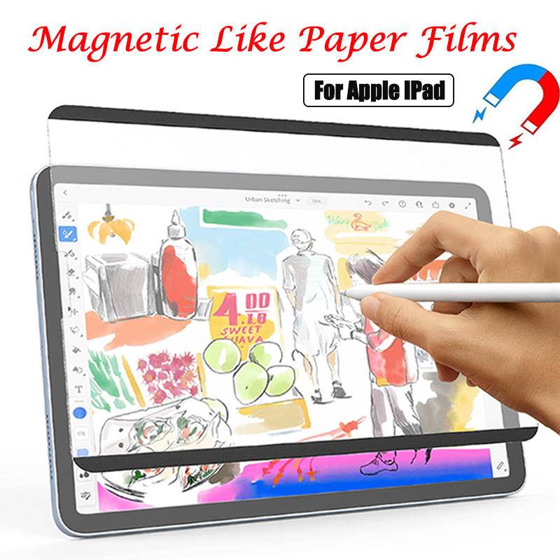 Layar Sentuh Magnetik Untuk iPad Pro 11 12.9 2018 2020 2021 Air 5 4 3 2 9 8 7 6 10.2 9.7 Mini 6 5 4 3 2.3 7.9