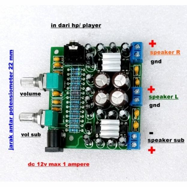 Modul Mini Power Amplifier 2.1 TEA2025b
