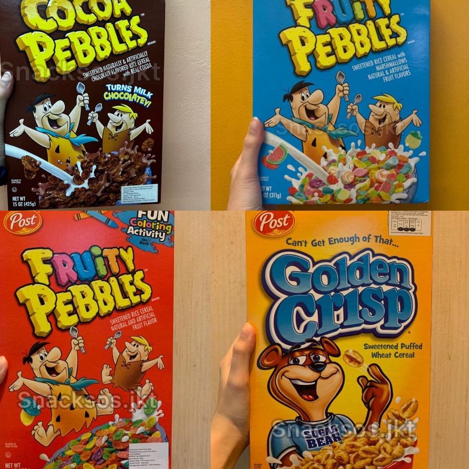 

Trxf4F9r--POST FRUITY PEBBLES SWEETENED RICE CEREAL FRUIT WITH MARSHMALLOW / POST FRUITY PEBBLES / POST COCOA PEBBLES CEREAL - SEREAL USA