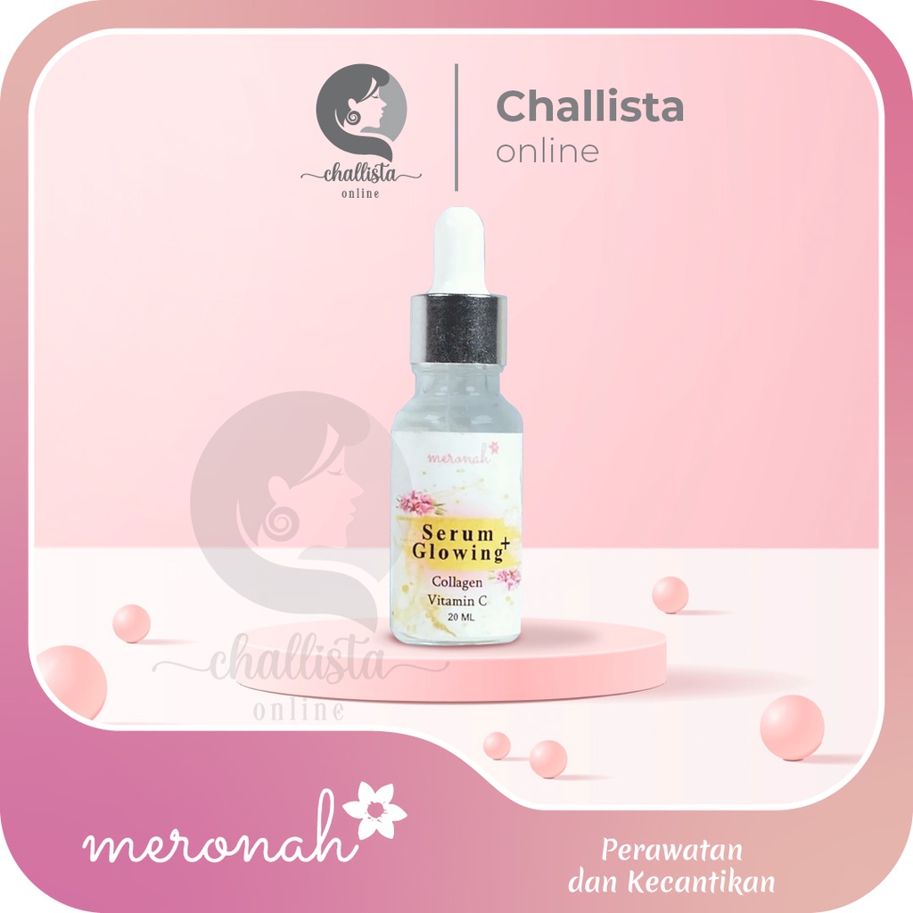 PAKET Meronah Glowing Cream 2in1 dan Serum glowing collagen vitamin c bisa COD