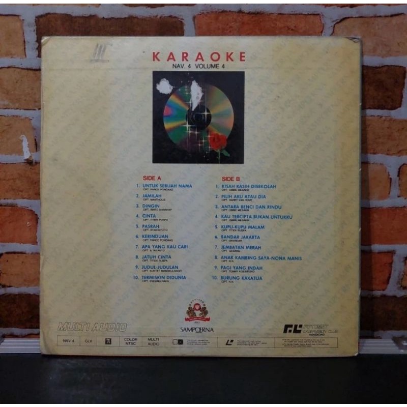 Laserdisc lagu indonesia top kenangan vol 4 jadul