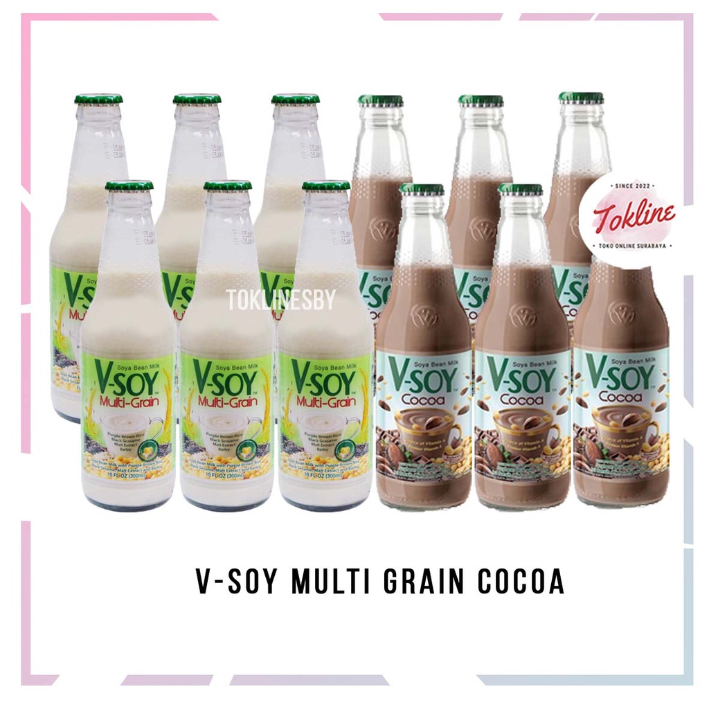 

[ 1 PAKET ISI 6 PCS ] VSOY V-SOY V SOY MULTI GRAIN COCOA 300ML SUSU KEDELAI