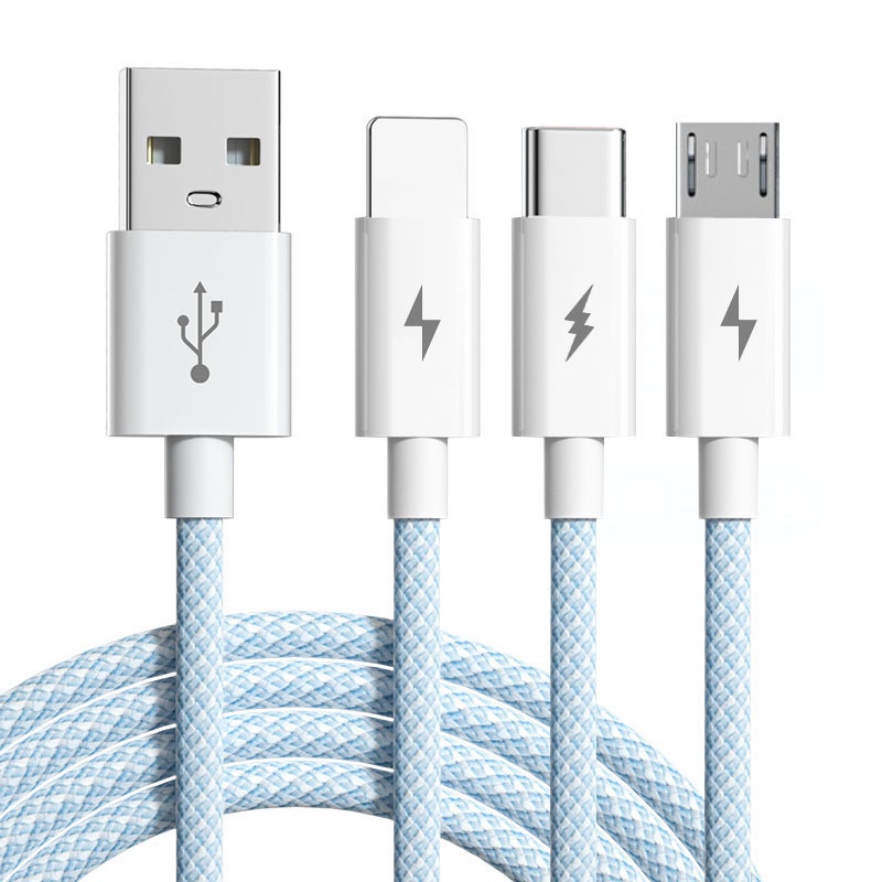 3 In 1 Kabel Data / Charger Usb Tipe C 66W Super Fast Charging Untuk Android