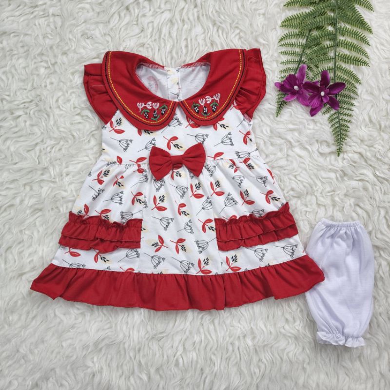 Baju bayi perempuan dress pita pita